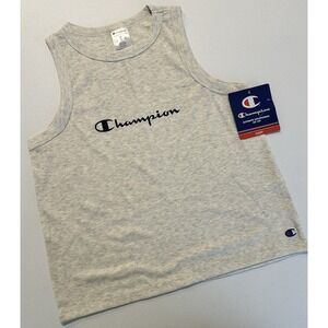 Champion Women's Tank Top Sleepwear Top Size Medium Gray Logo